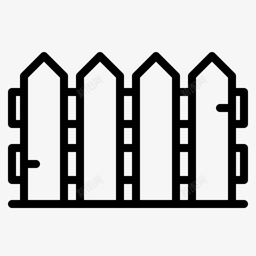 篱笆花园边界图标svg_新图网 https://ixintu.com 牛仔 篱笆 花园 边界 院子