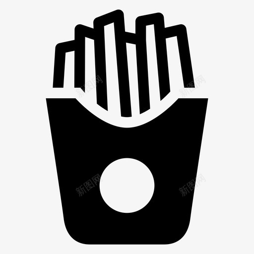 薯条食品零食图标svg_新图网 https://ixintu.com 固体 薯条 零食 食品