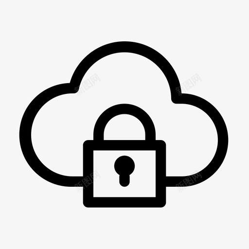云安全数据锁图标svg_新图网 https://ixintu.com 安全 数据 网页 设计开发