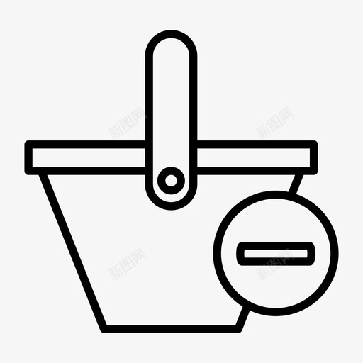 篮子购买移除图标svg_新图网 https://ixintu.com 商店 篮子 购买