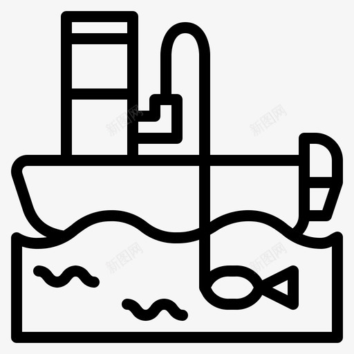 钓鱼露营休闲图标svg_新图网 https://ixintu.com 休闲 钓鱼 露营