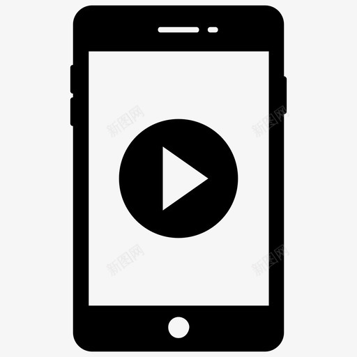 移动视频互联网视频在线视频图标svg_新图网 https://ixintu.com 互联网 图标 在线视频 字形 播放 教程 移动 网络 视频 通信