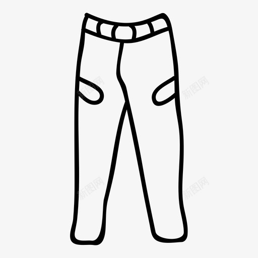 裤子牛仔裤男人图标svg_新图网 https://ixintu.com 牙齿 牛仔裤 男人 衣服 裤子