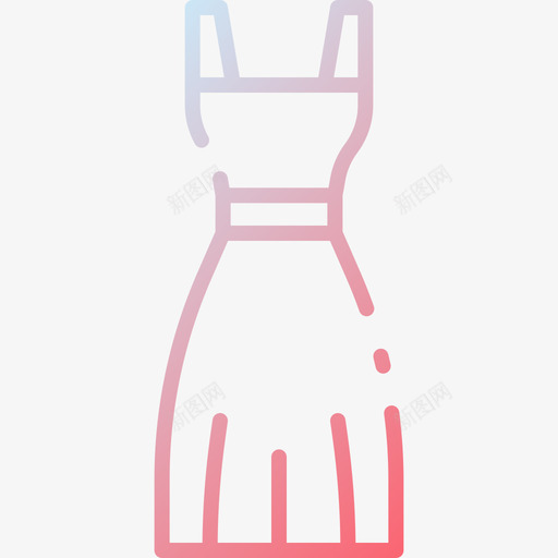 裙子衣服140渐变色图标svg_新图网 https://ixintu.com 变色 渐变 衣服 裙子