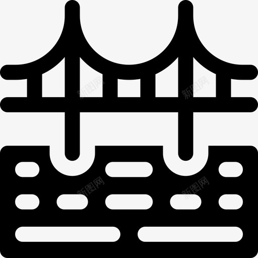 桥景观65填充图标svg_新图网 https://ixintu.com 填充 景观