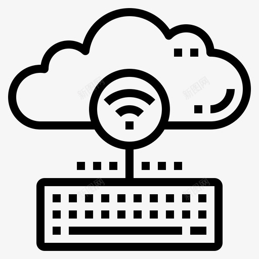 云物联网78线性图标svg_新图网 https://ixintu.com 线性 联网