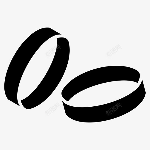 结婚戒指仪式黄金图标svg_新图网 https://ixintu.com 仪式 婚姻 戒指 爱情 珠宝 结婚 黄金