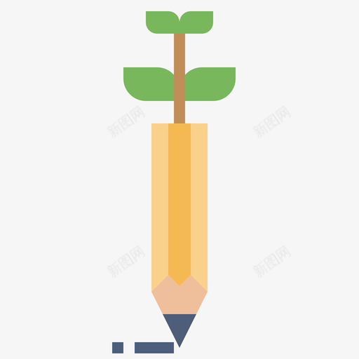 铅笔教育和在线学习1扁平图标svg_新图网 https://ixintu.com 在线学习 扁平 教育 铅笔