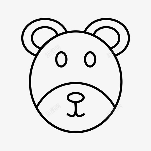 熊动物玩具图标svg_新图网 https://ixintu.com 动物 图标 熊动物 玩具 轮廓
