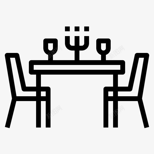 餐桌椅子食物图标svg_新图网 https://ixintu.com 家具 椅子 食物 餐厅 餐桌