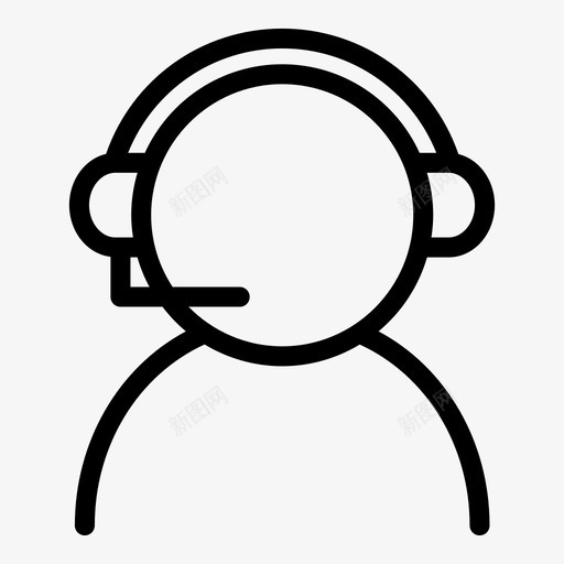 顾问耳机个人图标svg_新图网 https://ixintu.com 个人 电话服务 耳机 通话 顾问