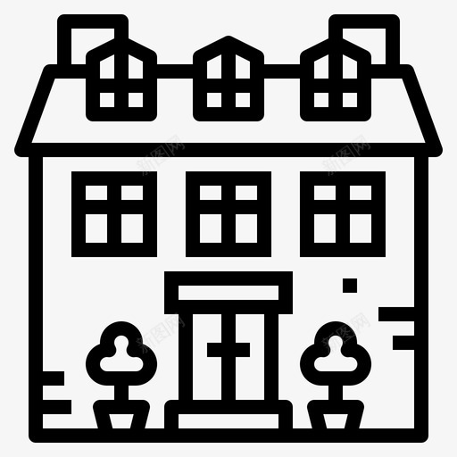 住宅76号楼直线型图标svg_新图网 https://ixintu.com 76号楼 住宅 直线 线型
