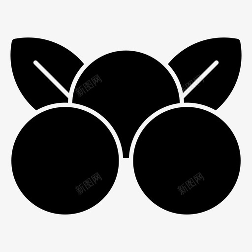 蔓越莓秋天浆果图标svg_新图网 https://ixintu.com 感恩节 水果 浆果 秋天 蔓越 食物