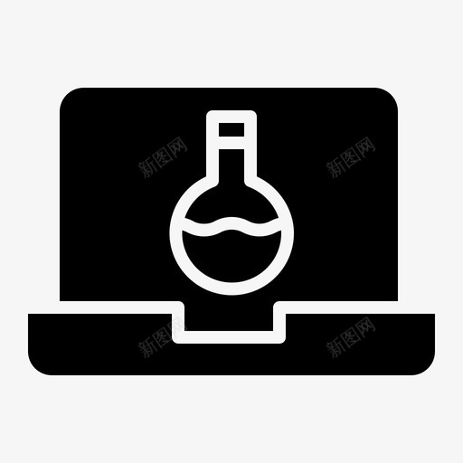 实验室化学笔记本电脑图标svg_新图网 https://ixintu.com 化学 实验室 电脑 笔记本