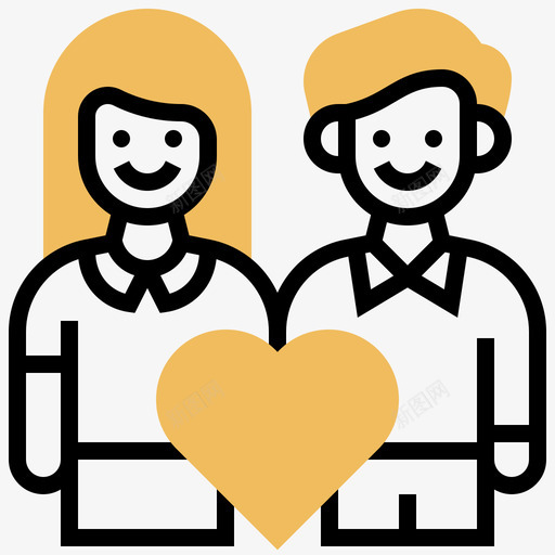 关心婚礼222黄影图标svg_新图网 https://ixintu.com 关心 婚礼 黄影