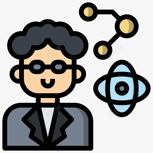 科学家实验室57线性颜色图标svg_新图网 https://ixintu.com 实验室 科学家 线性 颜色