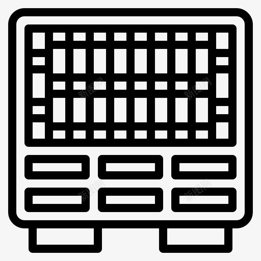 加热器电子79线性图标svg_新图网 https://ixintu.com 加热器 电子 线性