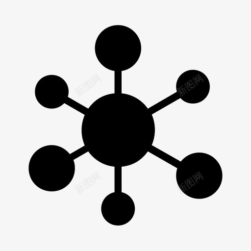 连接分配朋友图标svg_新图网 https://ixintu.com 共享 分配 朋友 网络 连接