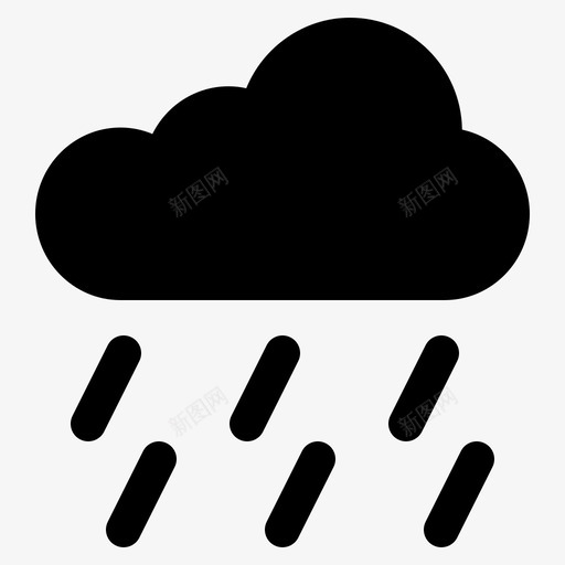 雨云多雨季节图标svg_新图网 https://ixintu.com 冬季 可靠 多雨 天气预报 季节 雨云