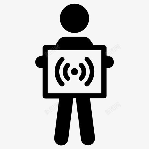 广播直播流媒体图标svg_新图网 https://ixintu.com 广播 流媒体 直播