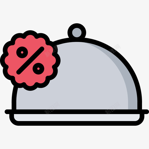 折扣送餐51彩色图标svg_新图网 https://ixintu.com 彩色 折扣 送餐
