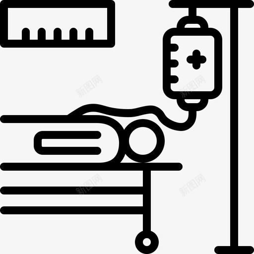 化疗静脉注射药物治疗图标svg_新图网 https://ixintu.com 化疗 治疗 药物 静脉注射