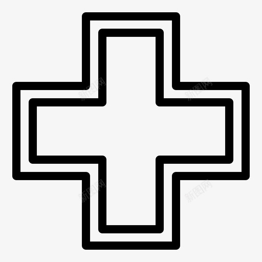健康十字架医院图标svg_新图网 https://ixintu.com 健康 医疗 医院 十字架 符号