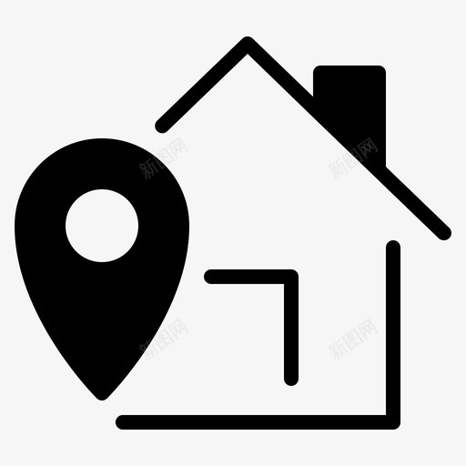 主销位置地图图标svg_新图网 https://ixintu.com 主销 位置 图标 地图 导航 平面 线图