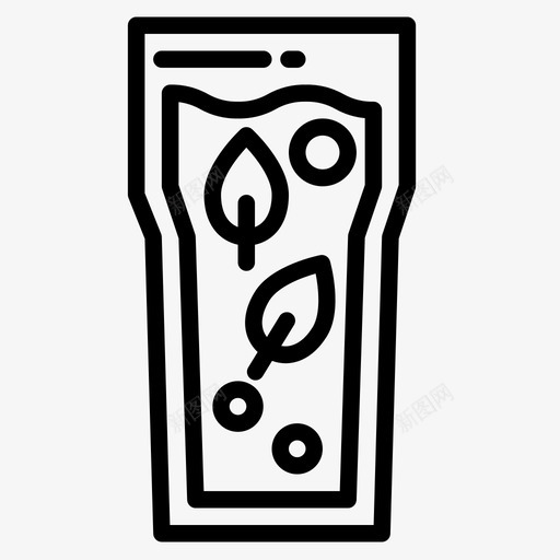 冰茶茶5线性图标svg_新图网 https://ixintu.com 冰茶 线性