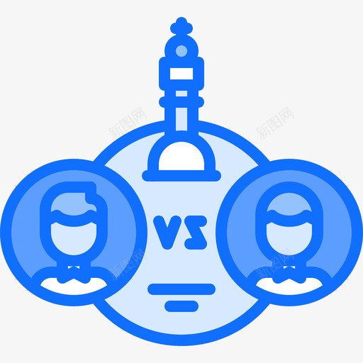 比赛国际象棋11蓝色图标svg_新图网 https://ixintu.com 国际象棋 比赛 蓝色