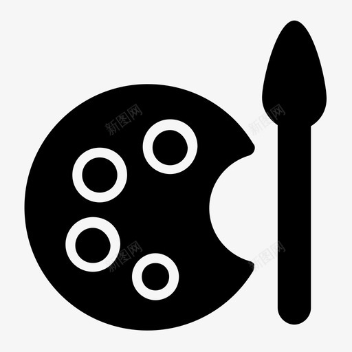 绘制调色板调色板绘制工具图标svg_新图网 https://ixintu.com 图标 实体 工具 打印 摄影集 粗体 绘制 调色板