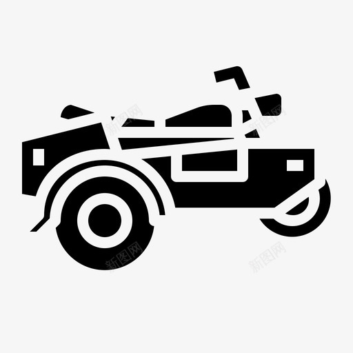 边车摩托车运输车辆图标svg_新图网 https://ixintu.com 摩托 摩托车 盖子 车辆 车边 边车 运输 运输车