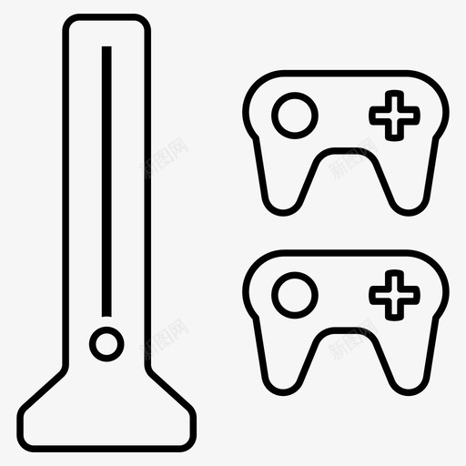 游戏机控制器游戏遥控器图标svg_新图网 https://ixintu.com 图标 控制器 游戏 游戏机 电脑硬件 线图 遥控器