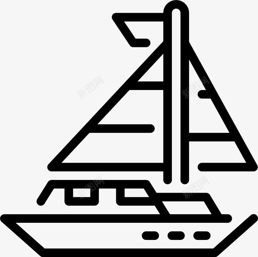 船春季第四季直线型图标svg_新图网 https://ixintu.com 春季 直线 第四季 线型