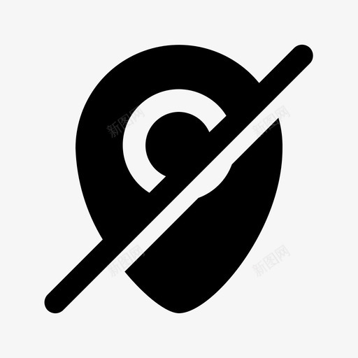 禁用位置地图pin图标svg_新图网 https://ixintu.com pin 位置 地图 基本 实体 用户界面 禁用