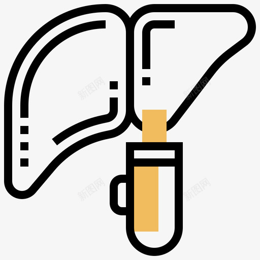 肝炎健康检查7黄色阴影图标svg_新图网 https://ixintu.com 健康 检查 肝炎 阴影 黄色