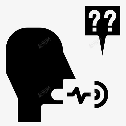 聋子残疾9填充图标svg_新图网 https://ixintu.com 填充 残疾 聋子