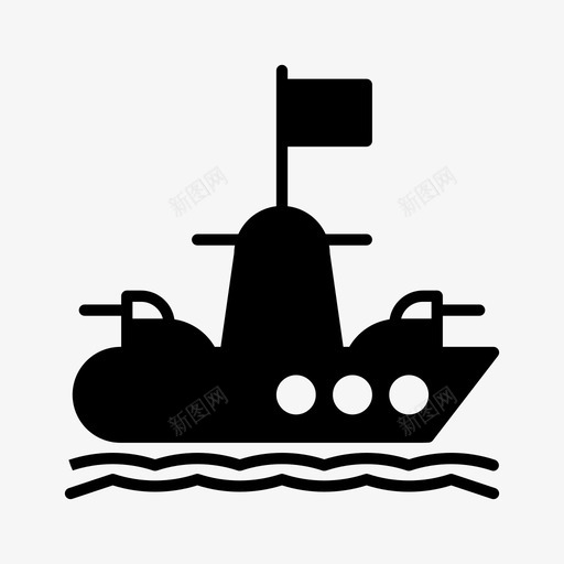 战斗海军舰船图标svg_新图网 https://ixintu.com 军事 战斗 海军 舰船 雕文