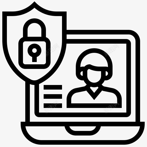 保护计算机数据图标svg_新图网 https://ixintu.com 保护 安全 数据 数据库 用户 电脑 笔记本 管理 计算机
