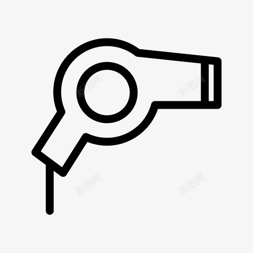 吹风机美容店风扇图标svg_新图网 https://ixintu.com 吹风机 图标 大胆 旅馆 沙龙 美容店 风扇