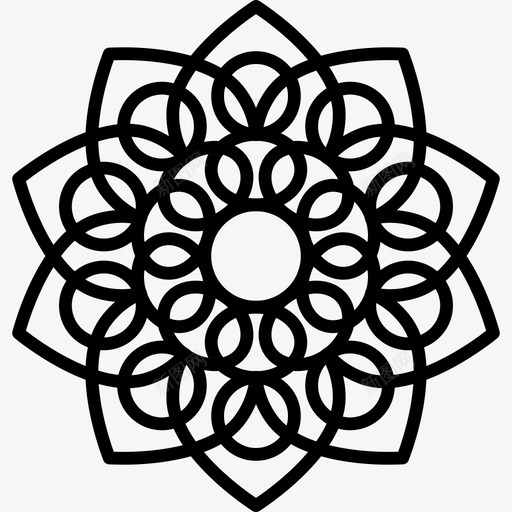 曼陀罗装饰花图标svg_新图网 https://ixintu.com 曼陀罗 装饰 装饰品