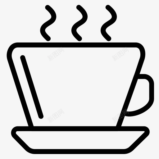咖啡热饮马克杯图标svg_新图网 https://ixintu.com 办公室 咖啡 图标 热饮 马克