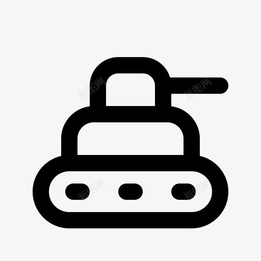 坦克军事轮廓直线型图标svg_新图网 https://ixintu.com 军事 坦克 直线 线型 轮廓