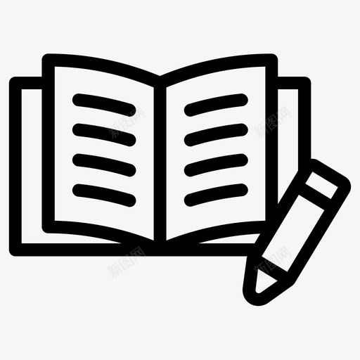 写作书籍笔记图标svg_新图网 https://ixintu.com 书籍 写作 在线学习 学生 教育 笔记