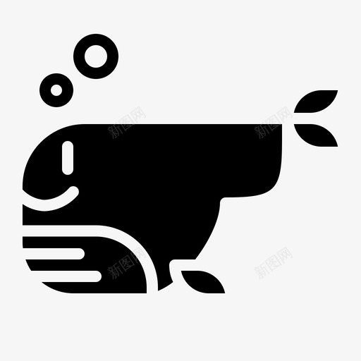 鲸鱼生命海洋图标svg_新图网 https://ixintu.com 固体 海洋 生命 生态 野生动物 鲸鱼