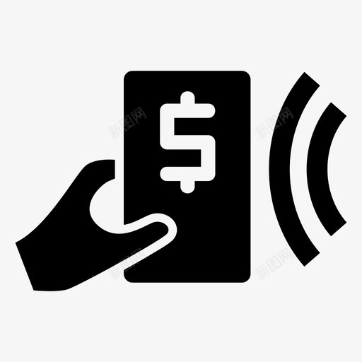 nfc卡手机图标svg_新图网 https://ixintu.com nfc 交易 手机 技术 支付