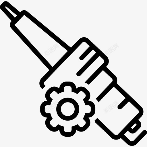 零件汽车零件发动机图标svg_新图网 https://ixintu.com 发动机 汽车零件 火花塞 零件