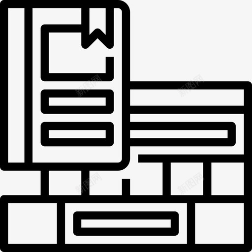 书籍生活方式29线性图标svg_新图网 https://ixintu.com 书籍 生活方式 线性