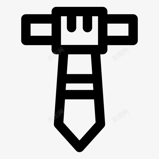 领带商务服装图标svg_新图网 https://ixintu.com 商务 服装时尚 穿着 领带