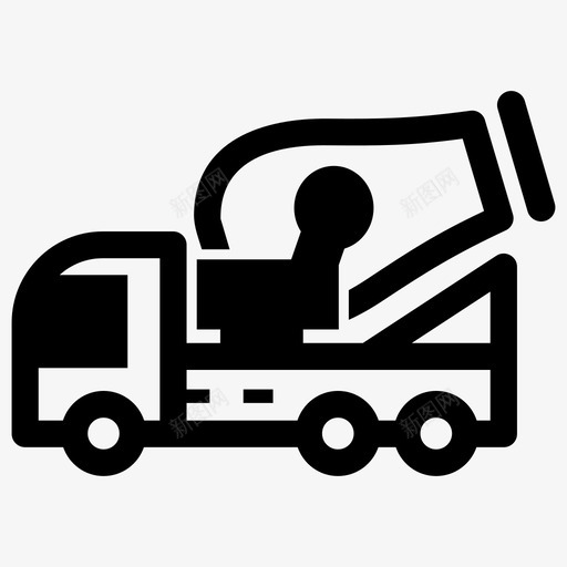 水泥搅拌车建筑工业图标svg_新图网 https://ixintu.com 工业 建筑 建筑工 搅拌 水泥 车水 车辆